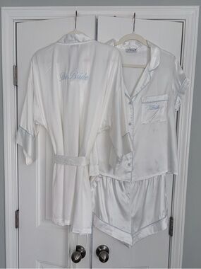 In Bloom by Jobquil Satin Bride Pajama Set and Robe